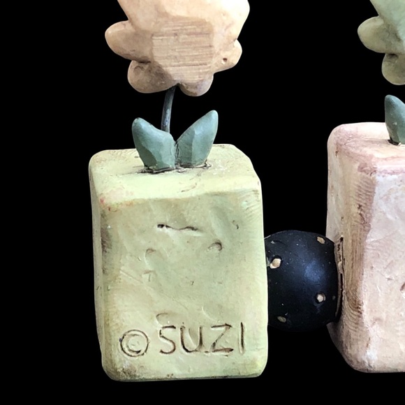 NWT Suzi Skoglund Blossom Bucket Jesus Block Letter Figurine Easter Lent Spring - Picture 5 of 5